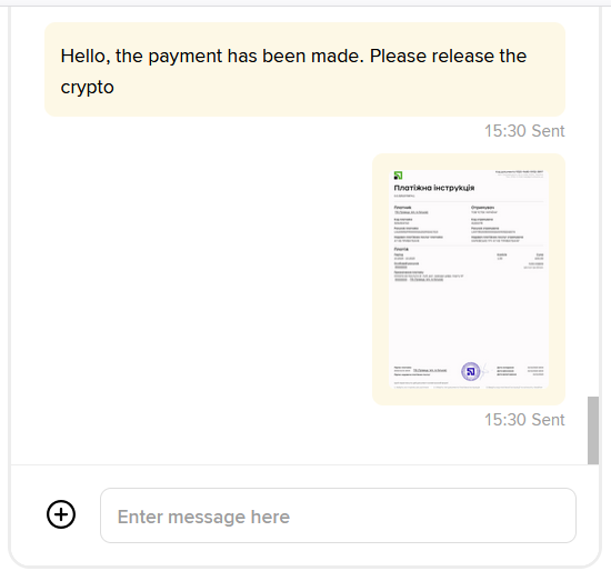 send receipt binance p2p chat