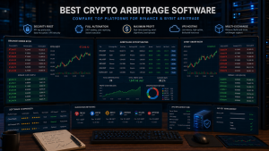 Comparison of the best cryptocurrency arbitrage software with trading dashboards, VPS hosting and Binance Bybit arbitrage monitoring.