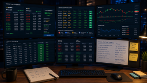 Manual cryptocurrency arbitrage comparing Binance and Bybit prices without automated software.