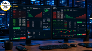 Spot arbitrage software monitoring Binance and Bybit order books to detect profitable cryptocurrency arbitrage opportunities.