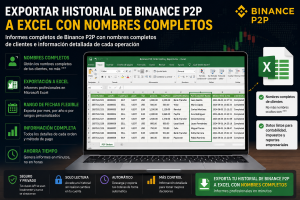 Exportar el historial de Binance P2P a Excel con nombres completos de los clientes