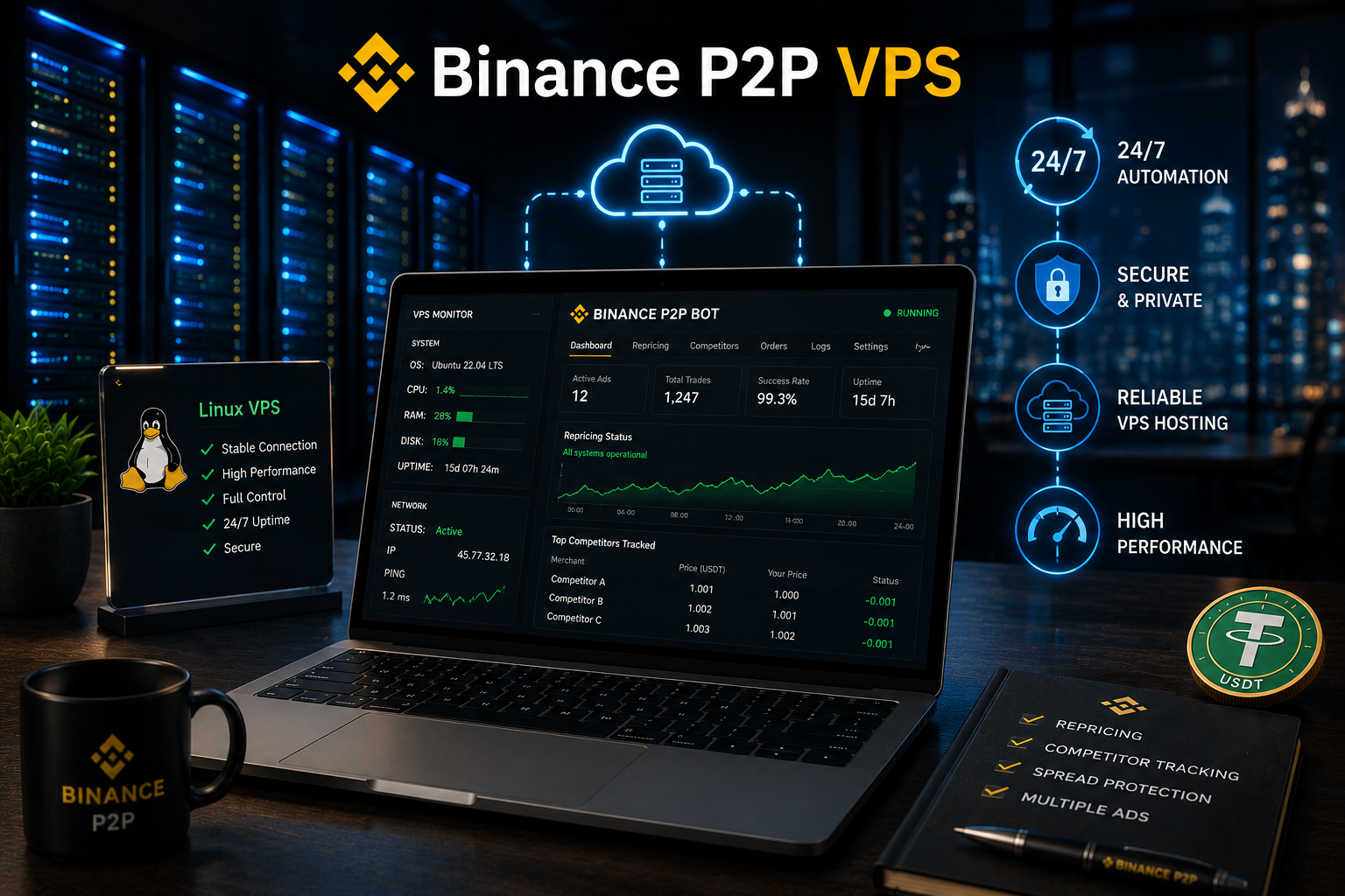 VPS para Binance P2P – Guía Completa para Merchants