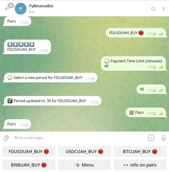 P2PTradeBot función lista negra de vendedores en Binance P2P